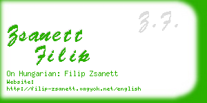 zsanett filip business card